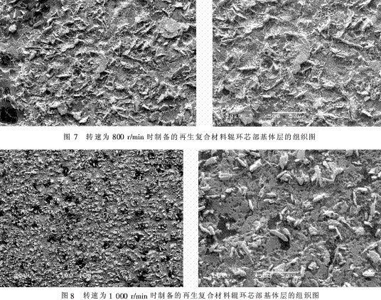 離心機轉速對再生復合材料輥環組織和性能的影響